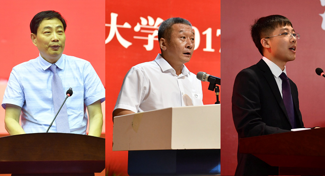 校友代表钟理、初涛、姚弥发言